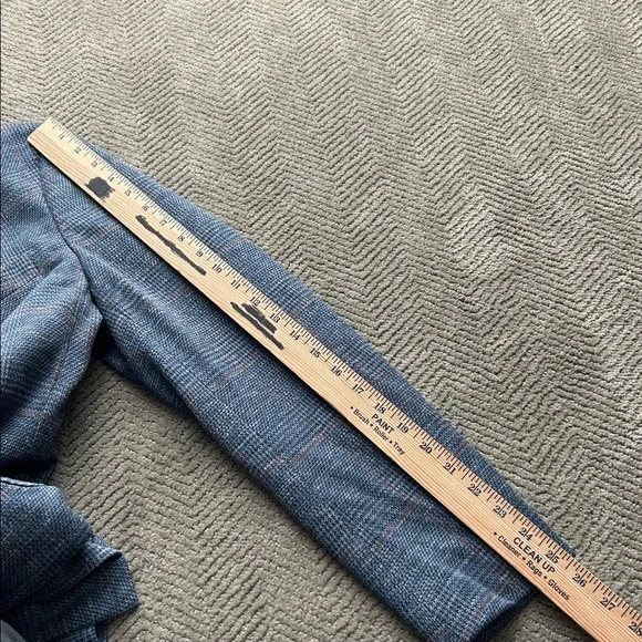 Peter Millar Holden Slim-Fit Checked Wool, Silk and Linen-Blend Blazer Blue 44R - Picture 12 of 13
